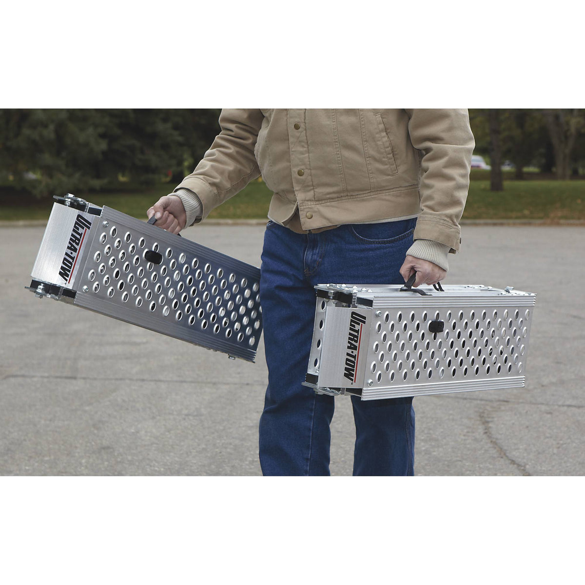 Folding Arched Aluminum Loading Ramp Set 1,000-Lb. Capacity I3579