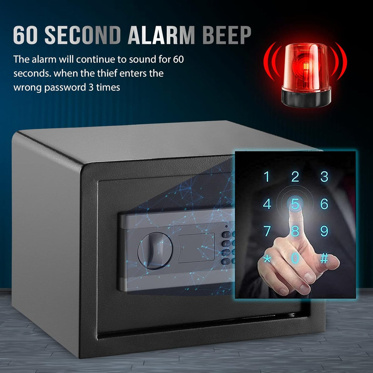 Fireproof Waterproof Safe Box with Lock and Fireproof Bag J5141