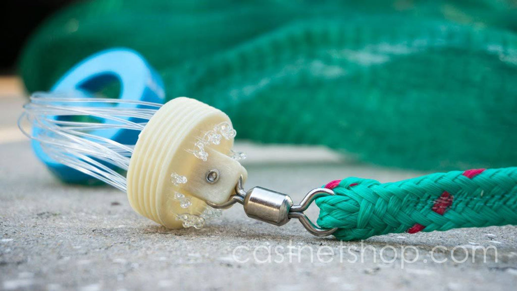 Green 1/2x22 Sq. Mesh 9 ft. Bait Cast Net F83914