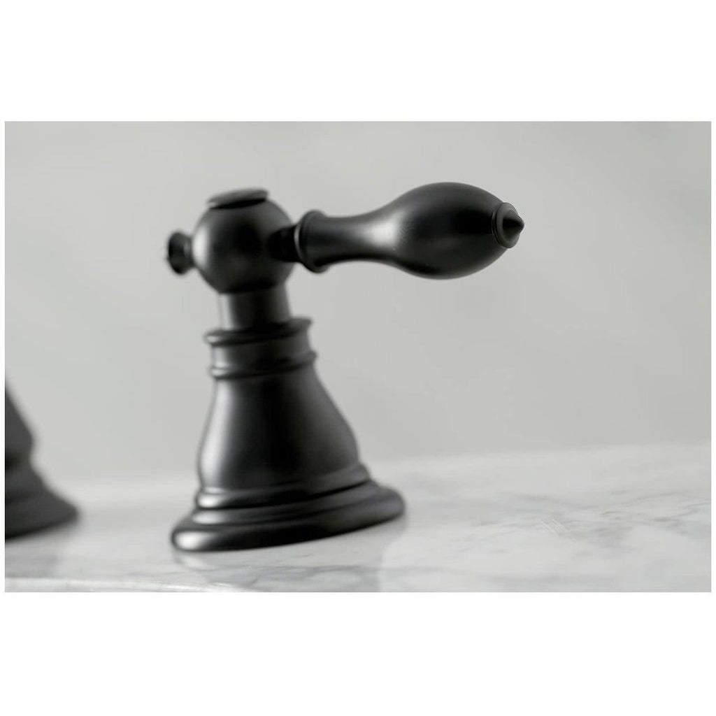 Widespread Bathroom Faucet, Black Stainless W840161