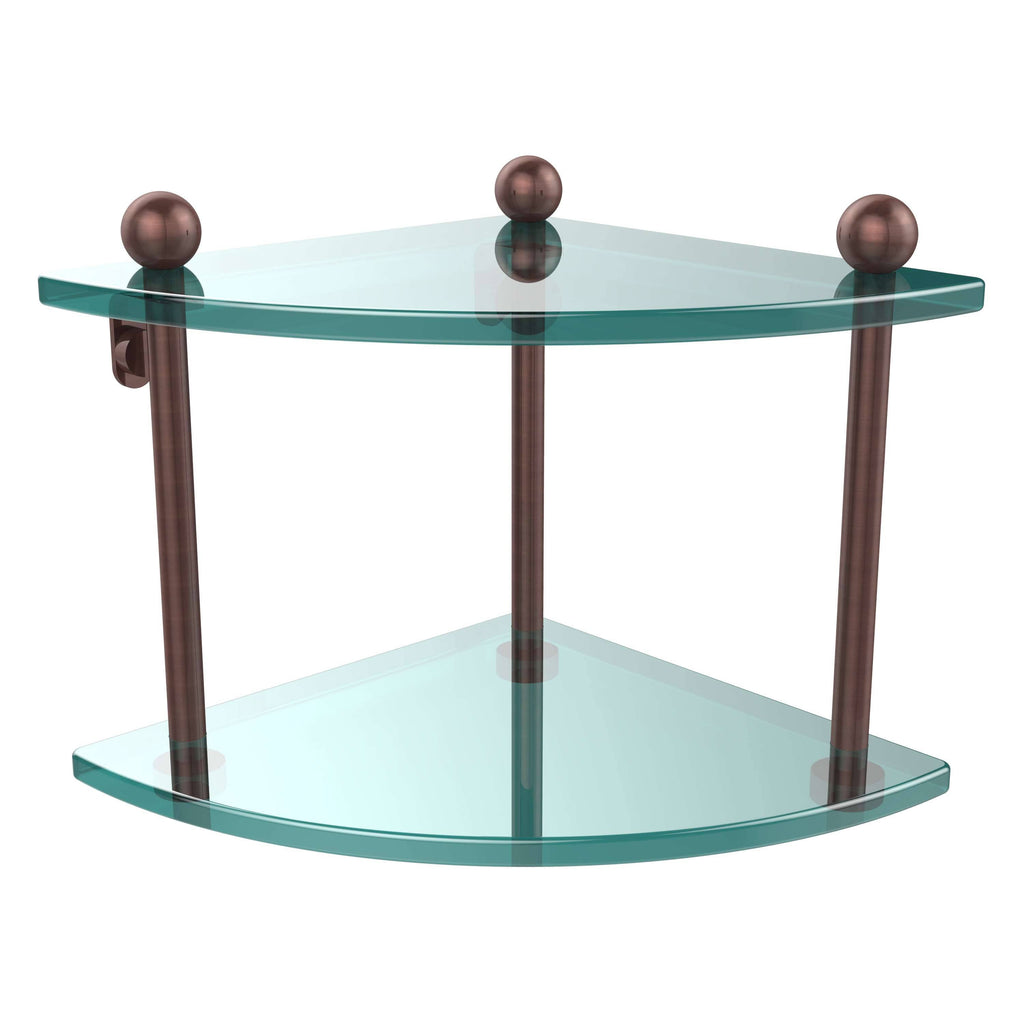 Two Tier Corner Glass Shelf I6244