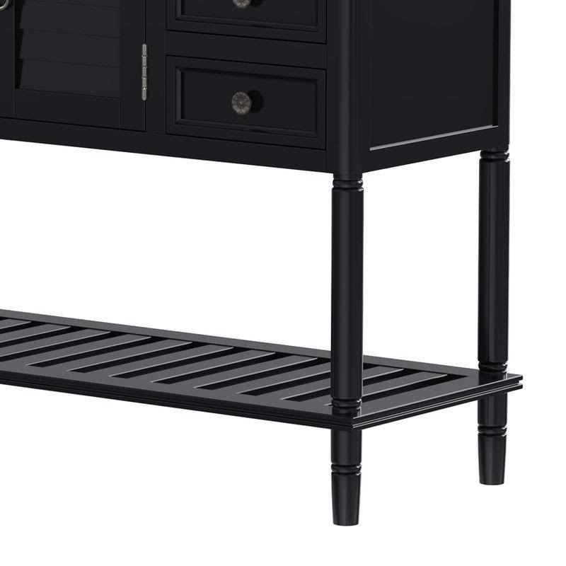 Red Console Table with 6 Drawers W37099