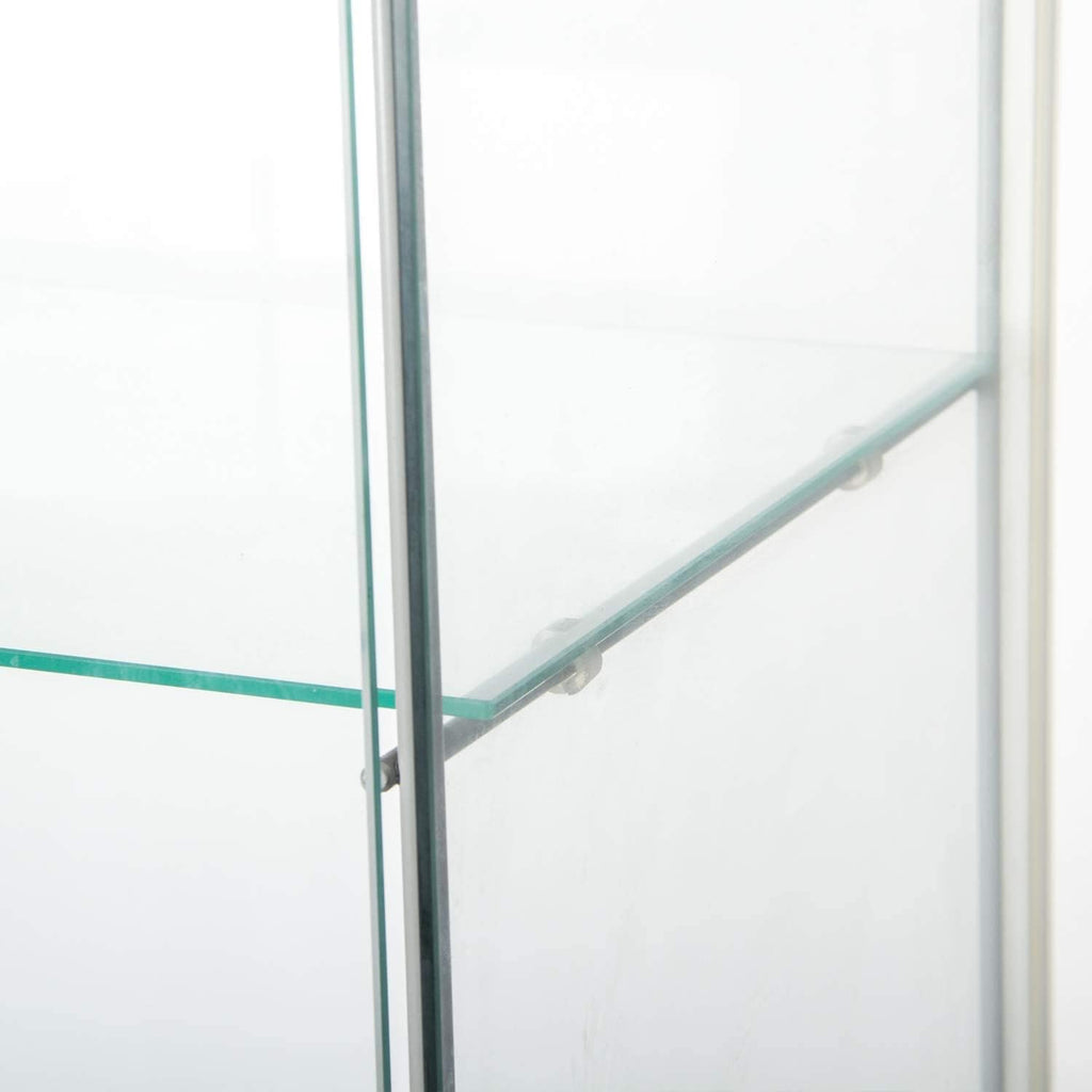 64” H Contemporary 4-Shelf Glass Display Cabinet with Door D10444