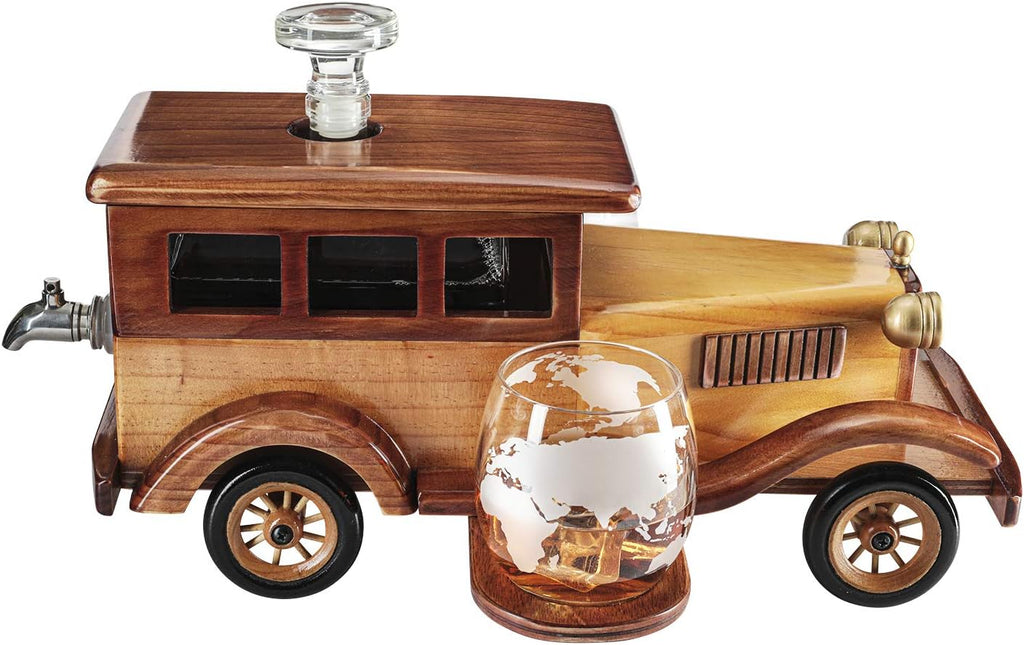 Whiskey Decanter Set with 750ml Decanter and 2 10oz Tumbler Glasses R588