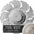 Hand-Painted Pearl White Ceiling Medallion Y81304