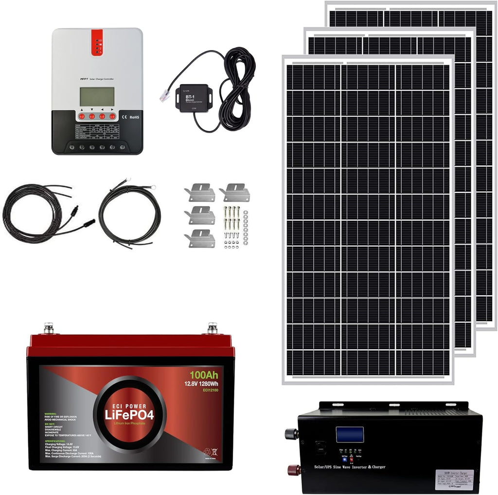 12V 100Ah LiFePO4 Solar Power System Kit X632680