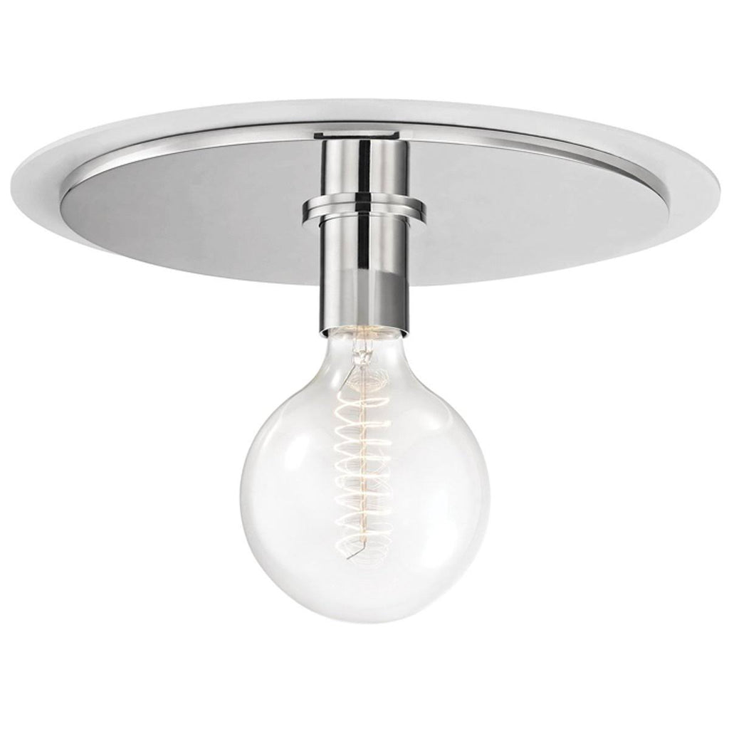 1 Light Large Flush Mount Aged Brass/Black V59887
