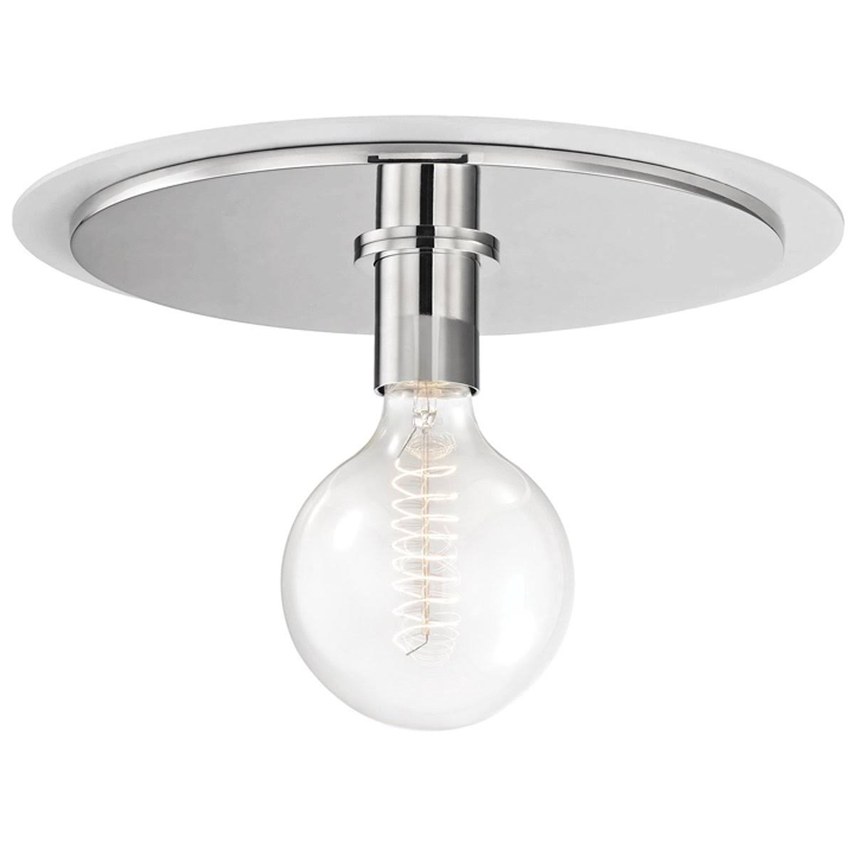 1 Light Large Flush Mount Aged Brass/Black V59887