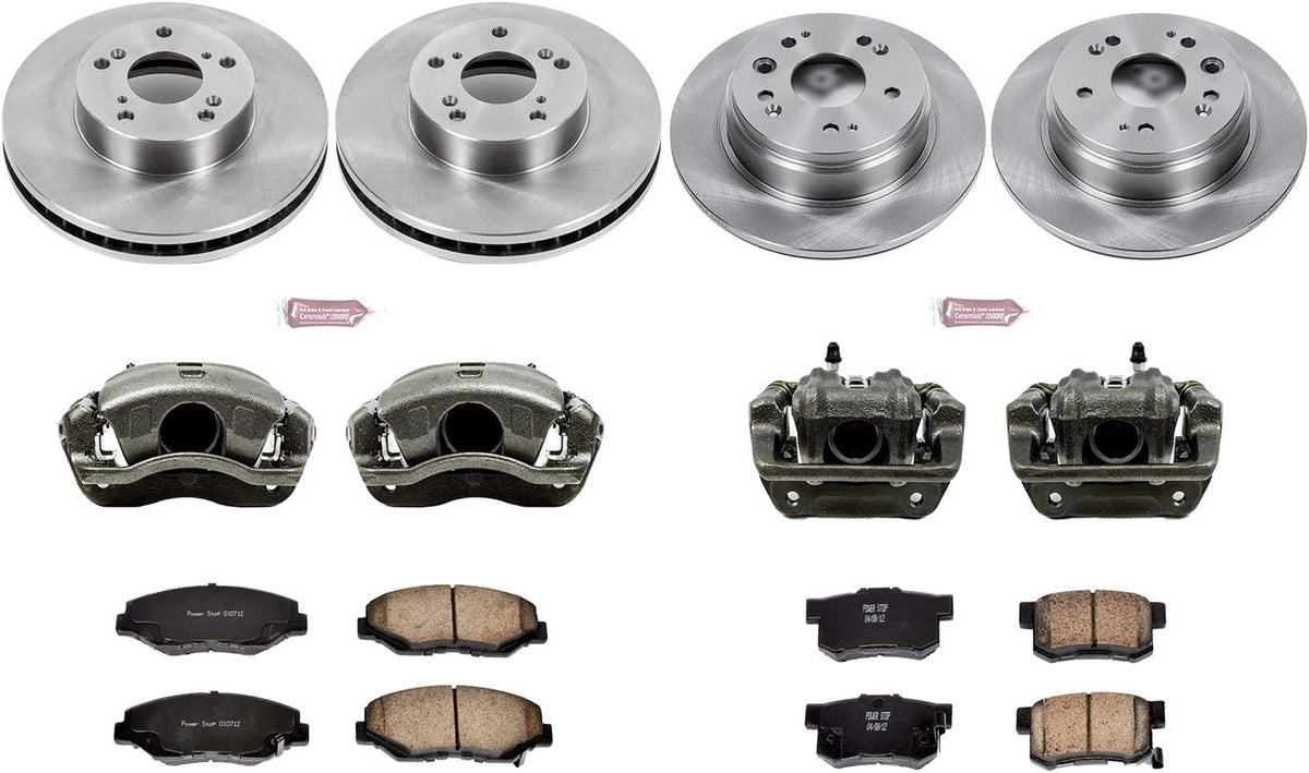 Front and Rear Caliper Kit with Ceramic Brake Pads O759831