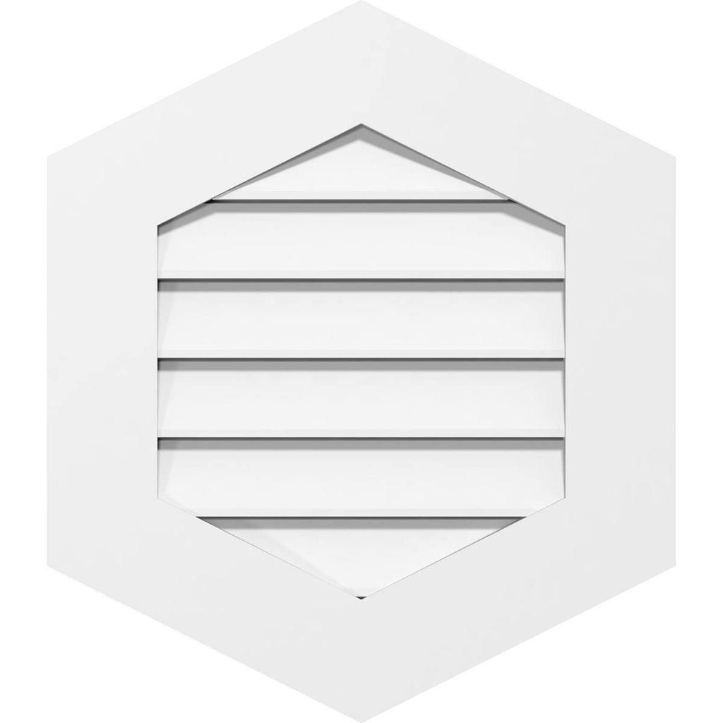 Vertical Peaked Surface Mount PVC Gable Vent B670132
