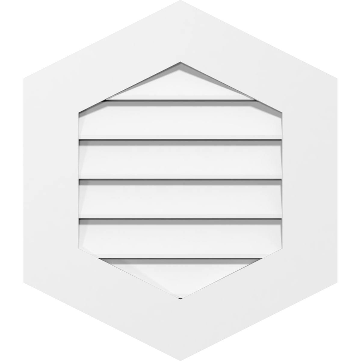 Vertical Peaked Surface Mount PVC Gable Vent B670132