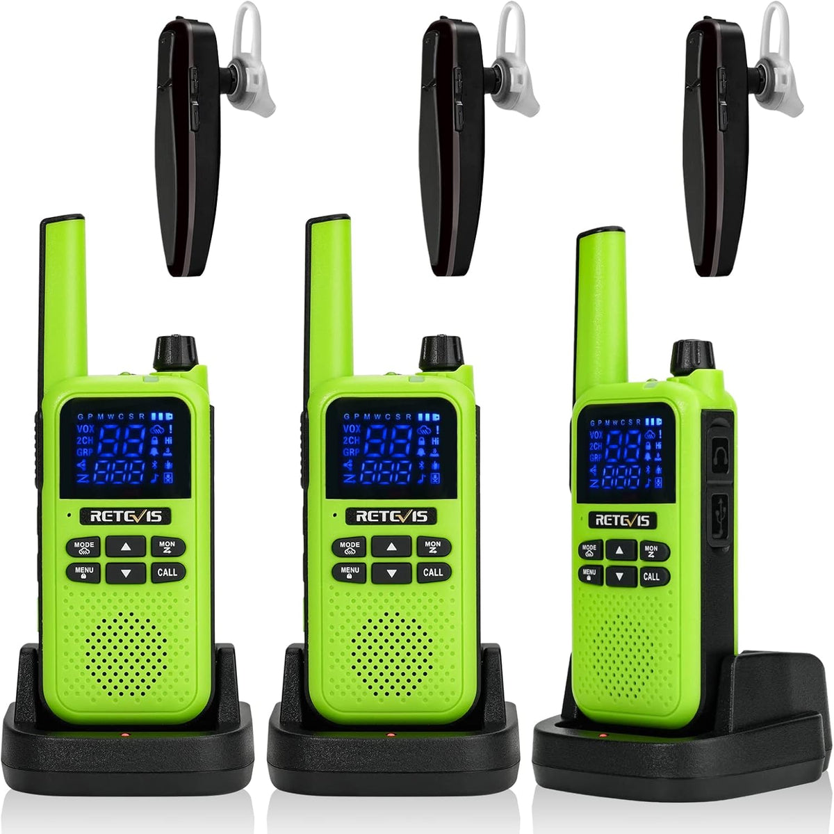 Bluetooth Rechargeable Two Way Radio 1400mAh 3Pcs X671