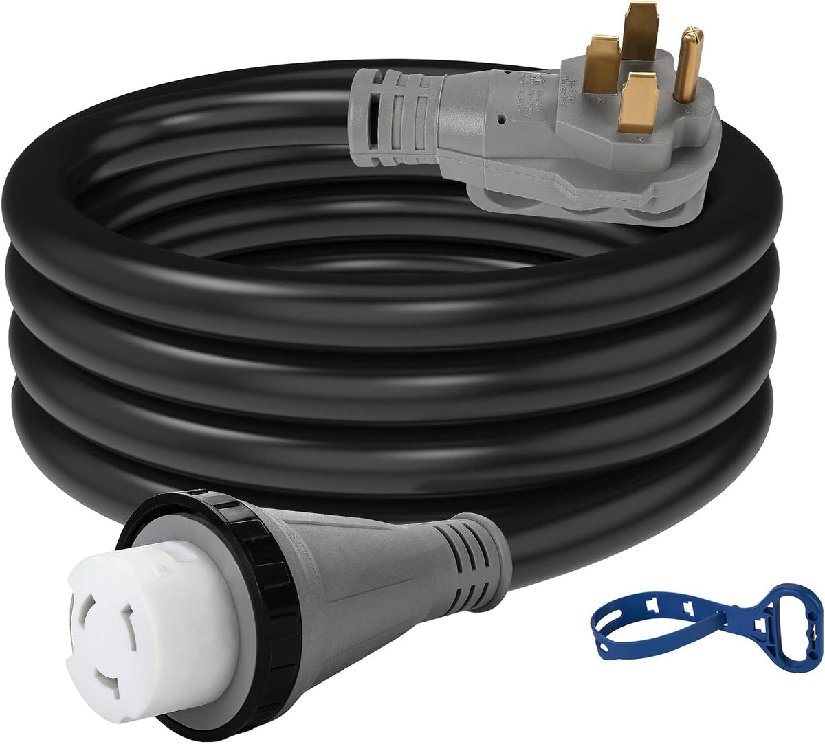 15FT 50 Amp RV Power Extension Cord with Cord Organizer T93788