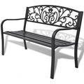 Cast Iron Black Garden Bench B11420
