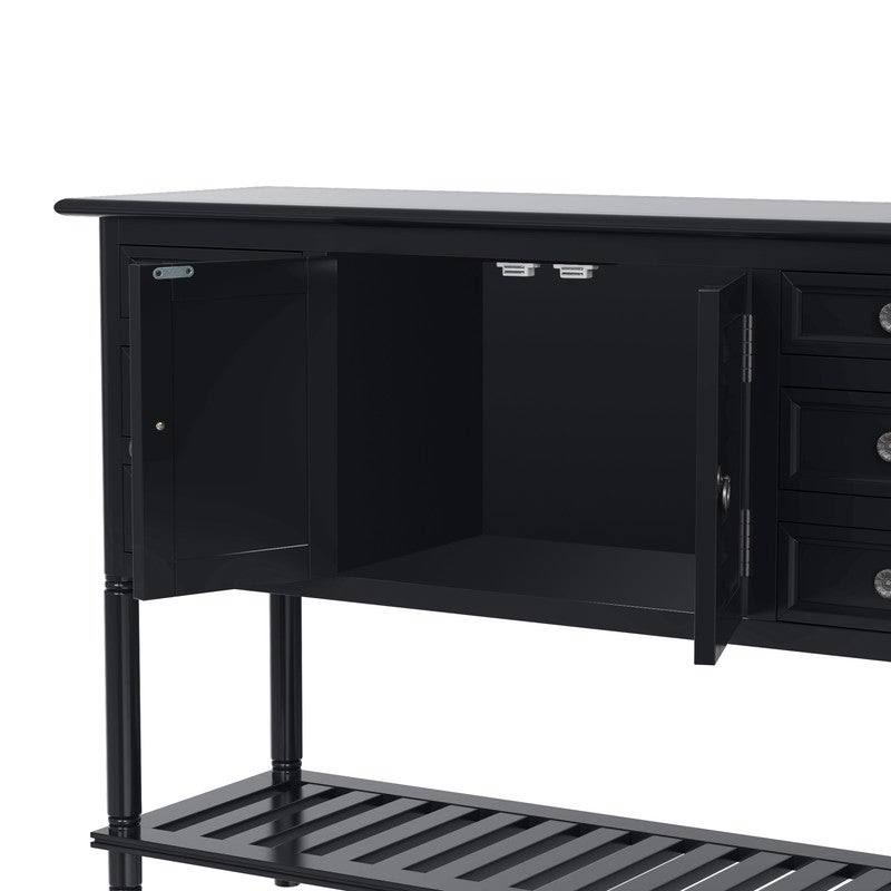Red Console Table with 6 Drawers W37099