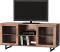 Gray Oak TV Cabinet with Mesh Doors B852
