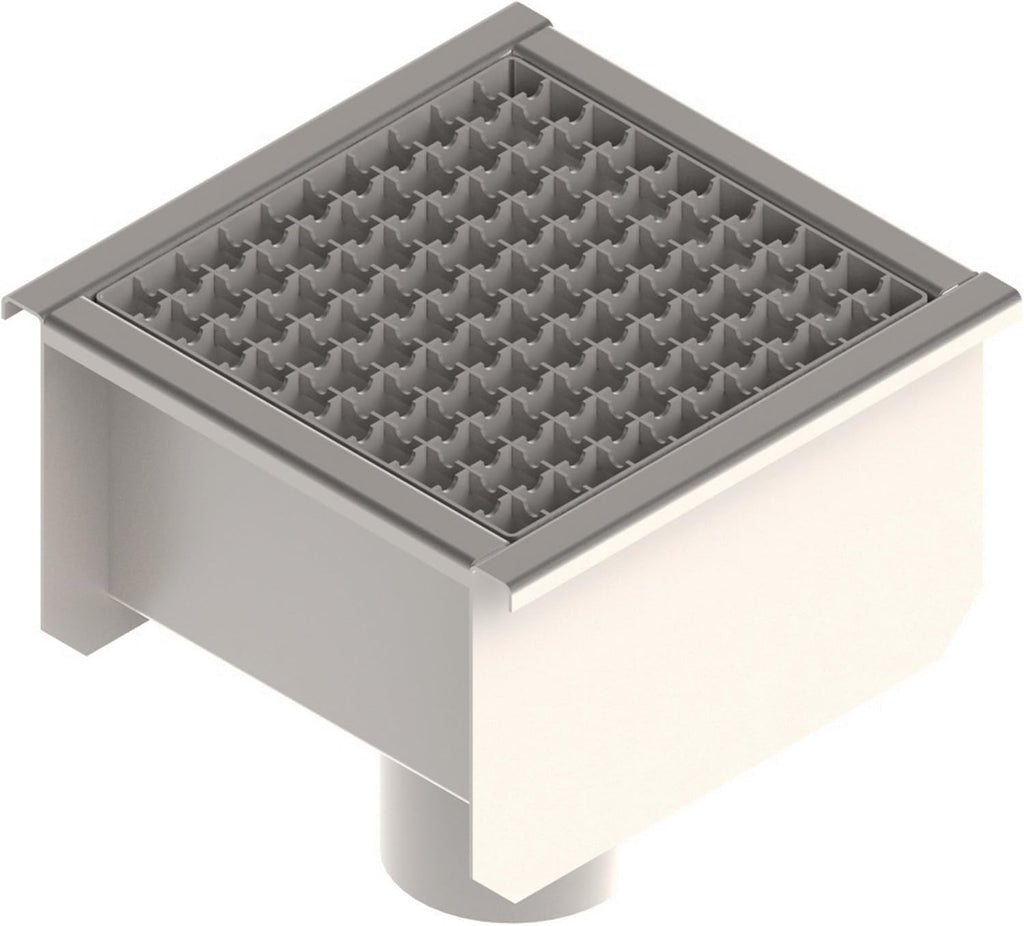 12x12 Stainless Steel Floor Drain with Anti Slip Grate Y648252