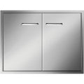 Double BBQ Access Door 33''Wx23''H Brushed 304 Stainless Steel X263
