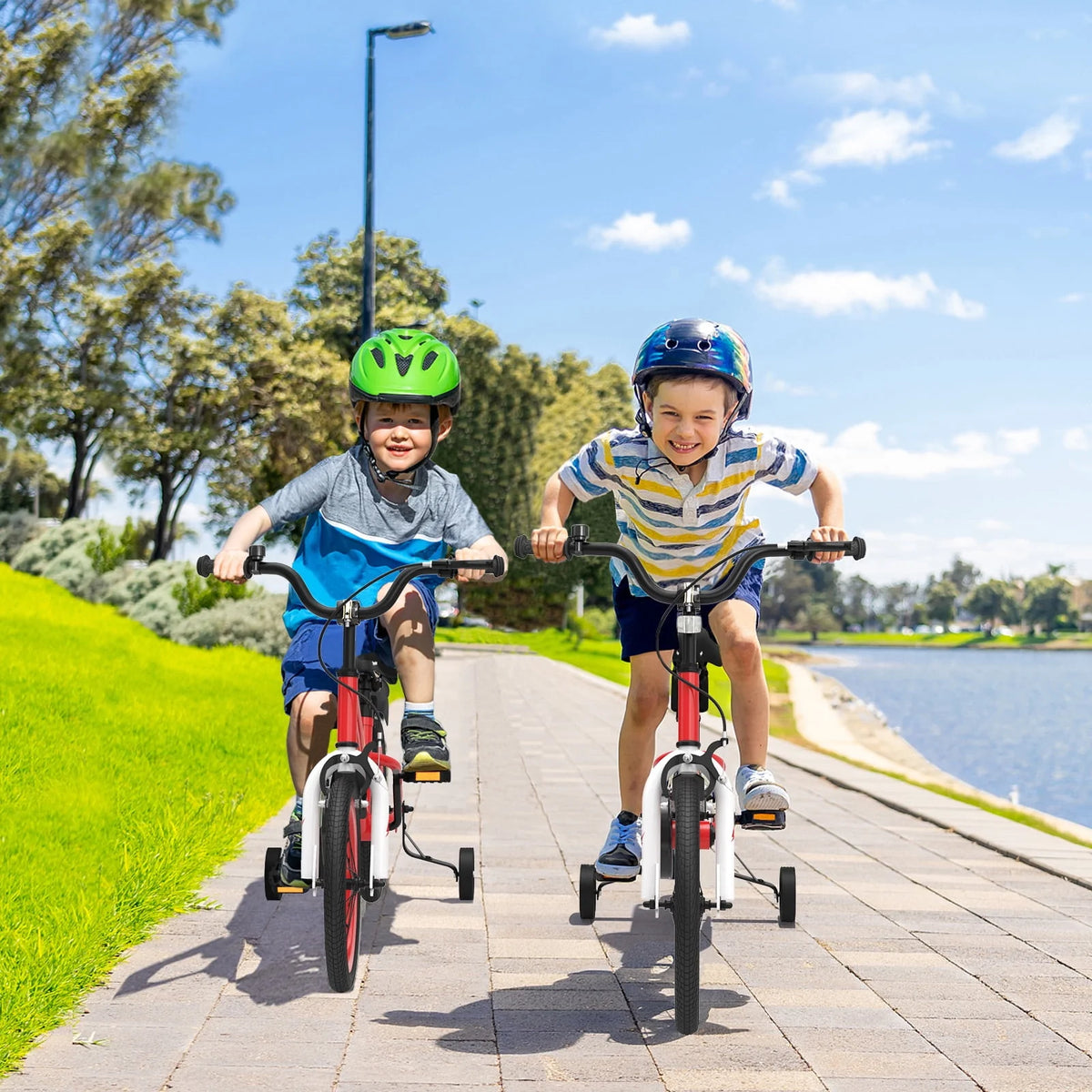 16'' Kids Bike with Training Wheels and Basket I85535