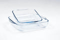 Set of 2 Large Oven Safe Square Glass Baking Dish D860718