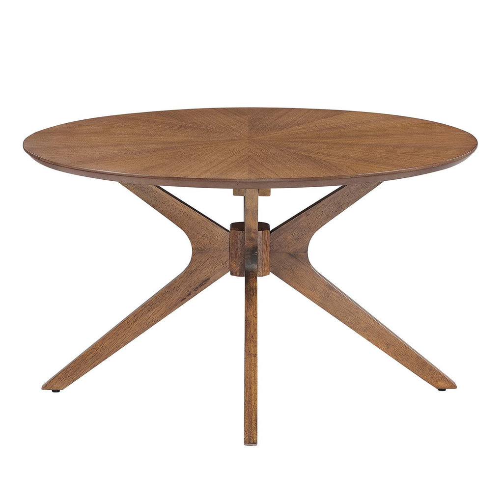 Round Wood Coffee Table in Walnut B769