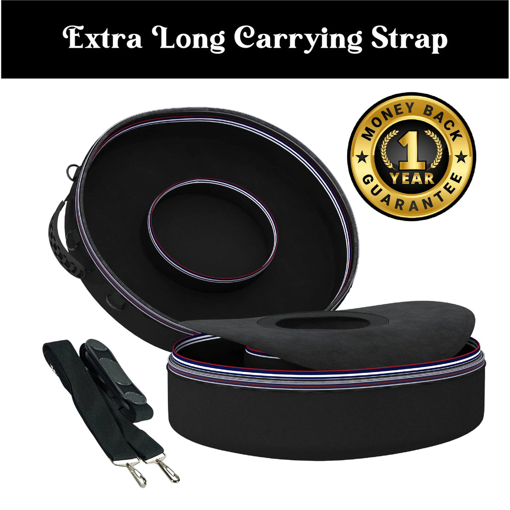 Cowboy Hat Travel Box Large Wide Brim Fedora Case Universal Size Hat Carrier P9386