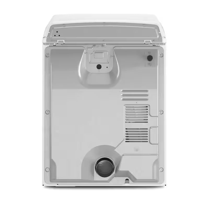 White 7 cu. ft. Electric Top Load Dryer with Steam W905