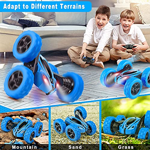 Remote Control Car 2.4GHz Stunt 4WD 360° Rotating Off Road Crawler Toy Car Blue R675101