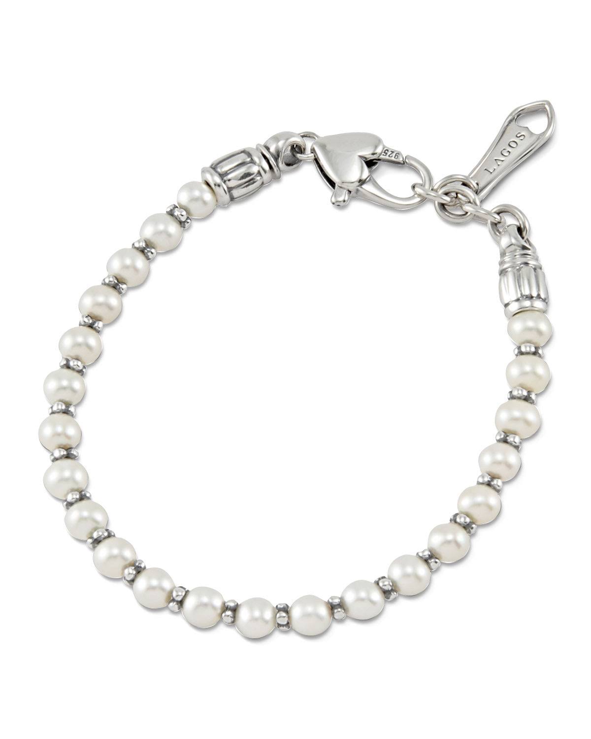 Sterling Silver Pearl Bracelet A650