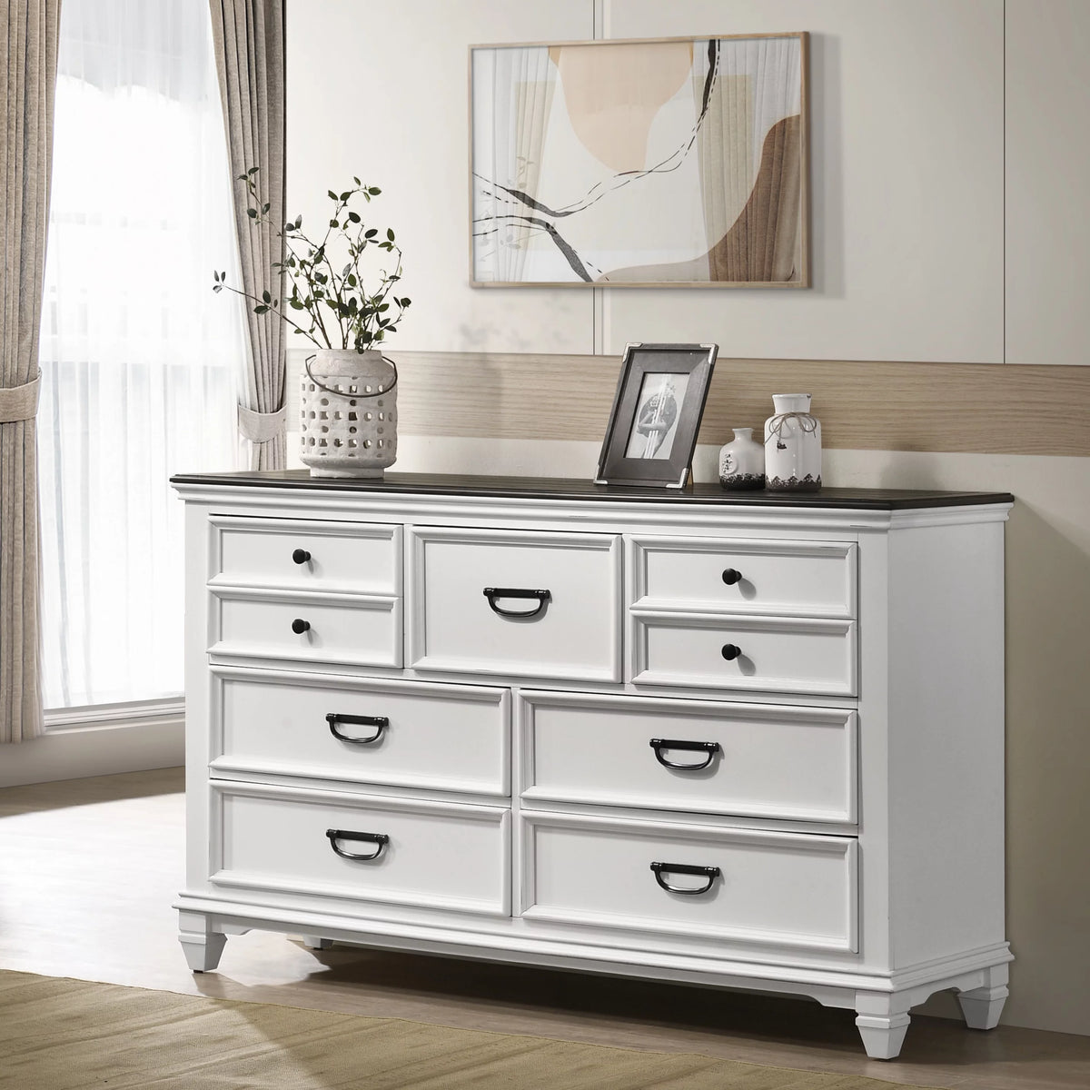 Wood 7-Drawer Dresser V923