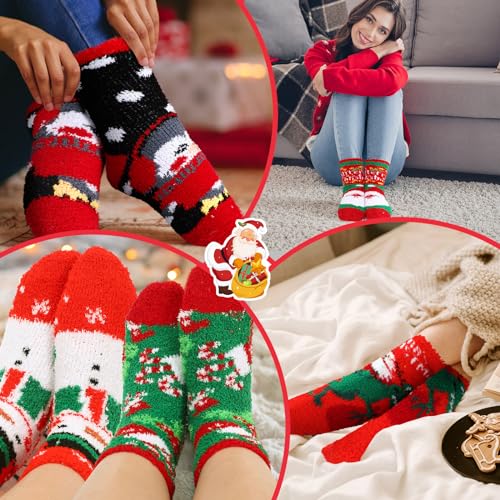 48 Pcs Christmas Fuzzy Socks Y10452