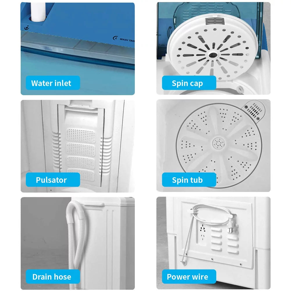 Portable 26lbs Compact Twin Tub Washing Machine Z696
