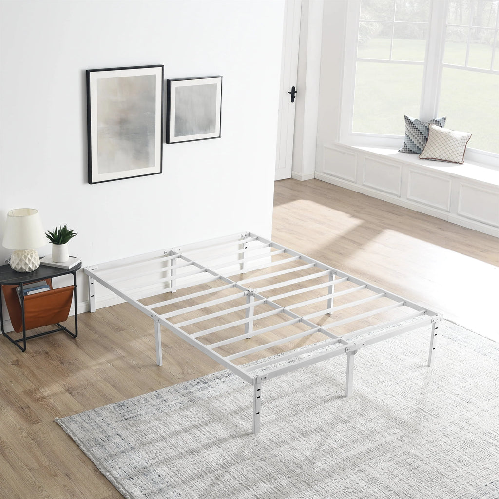Heavy Duty Steel Slat Twin Platform Bed Frame, Black N6046