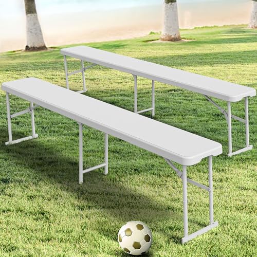 Blue HDPE Garden Bench P37094