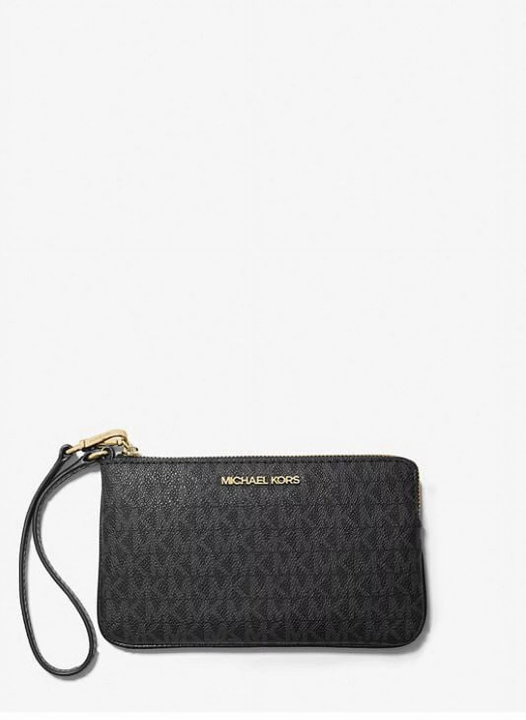 Womens Large Top Zip PVC Wristlet Clutch L42772