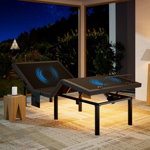 Queen Adjustable Bed Frame with 10-inch Cooling Gel Memory Foam Mattress A9503