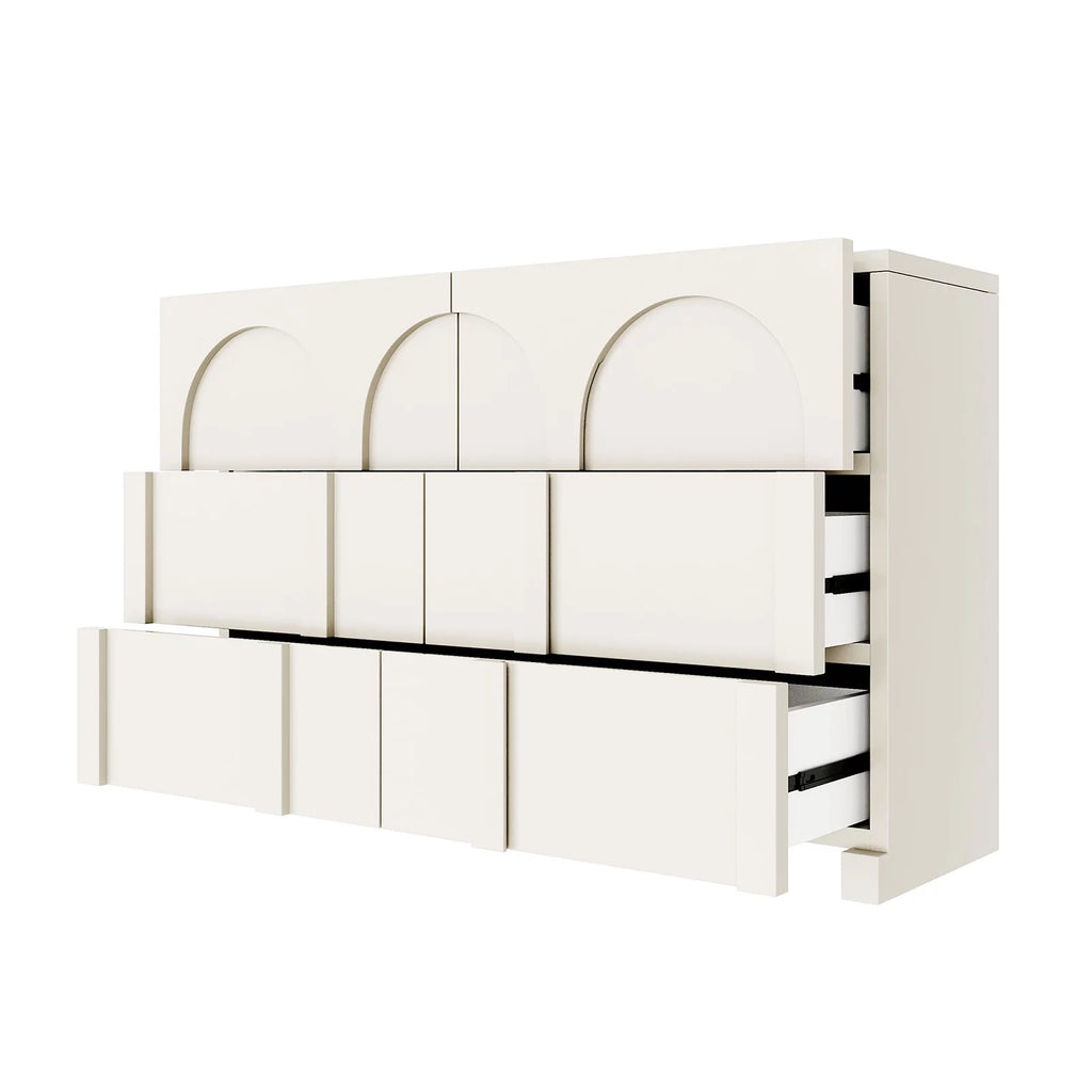 Half Gloss White 6 Drawer Dresser Z295327
