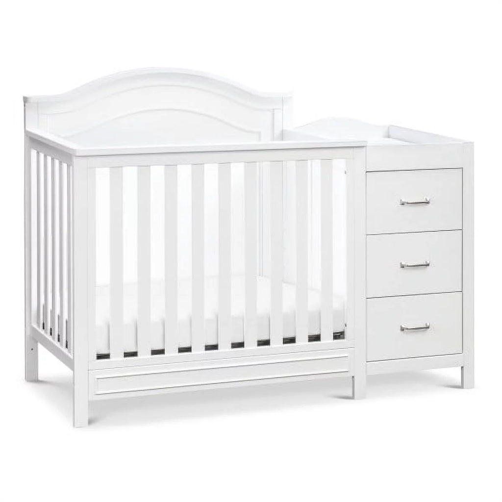 4-in-1 Convertible Mini Crib & Changer in White S732