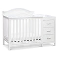 4-in-1 Convertible Mini Crib & Changer in White S732
