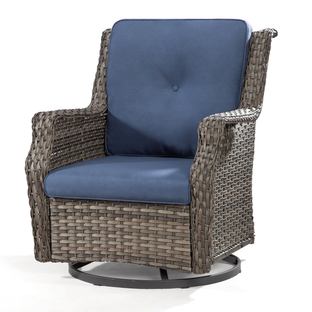 Wicker Swivel Chair with Cushions K4895