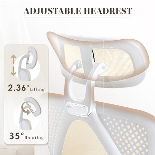 Ergonomic Office Chair with Footrest, Mesh, Adjustable Lumbar Support U54161