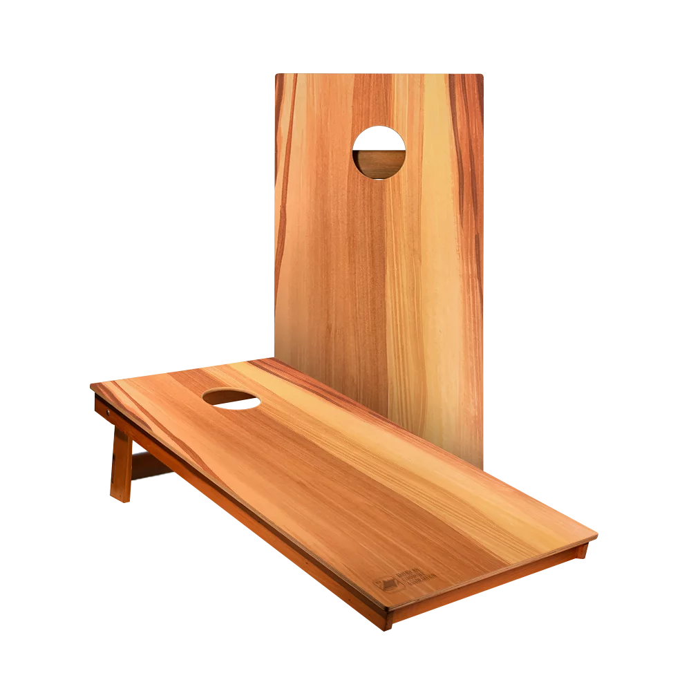 Wood Panel Cornhole Boards Toss Game Beanbag Set D971487