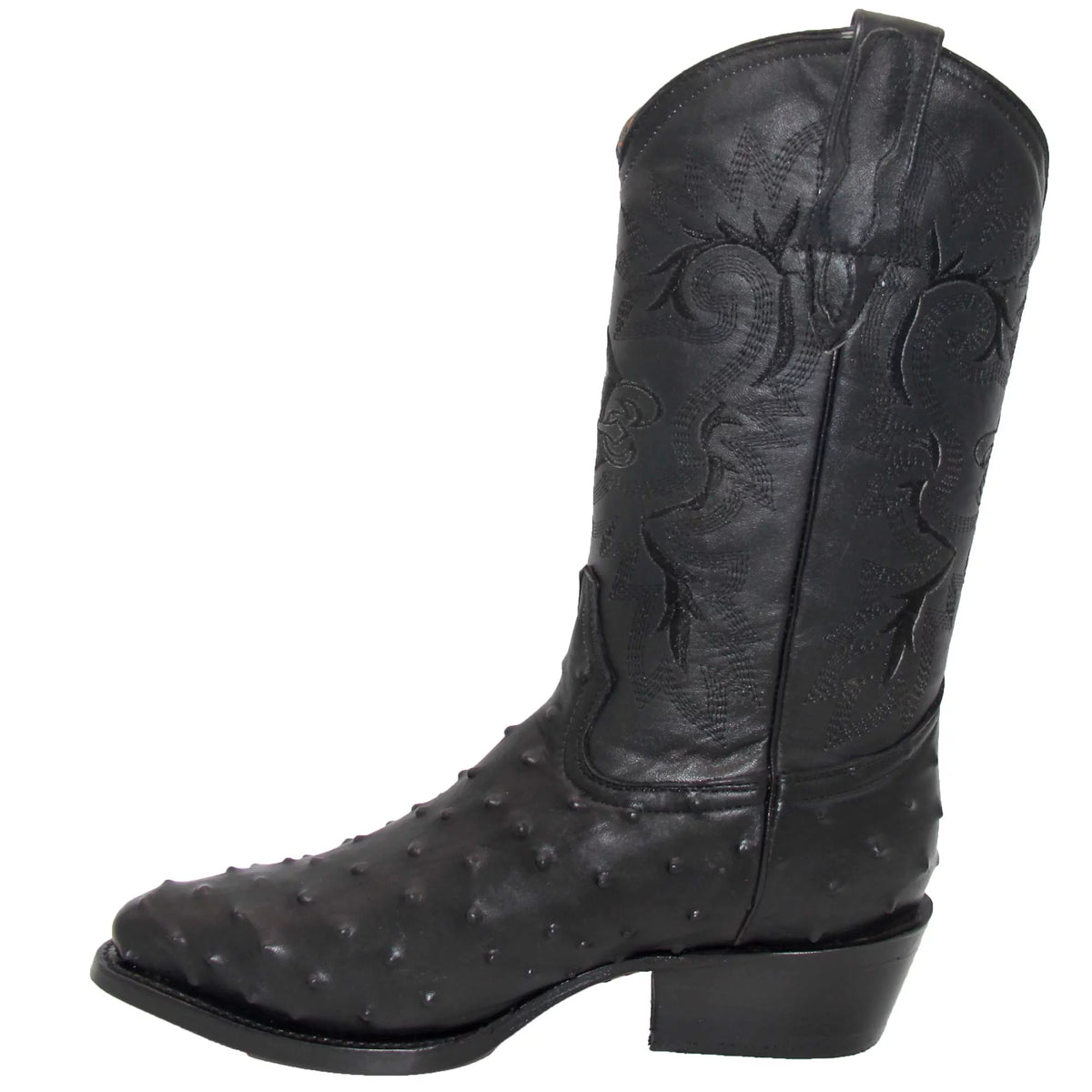 Leather Ostrich Quill Print Cowboy Boot B252459