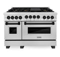 48 6.0 cu. ft. Gas Range in Stainless Steel with Matte Black Accents N4624