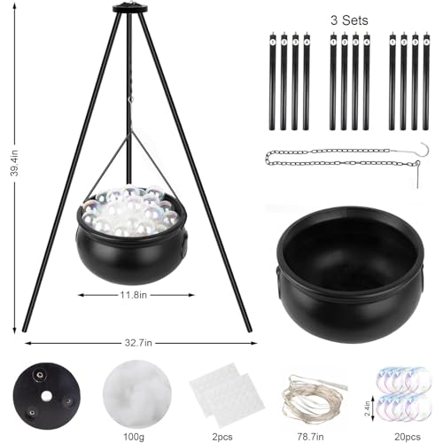 Halloween Plastic Cauldron with Lights X661977