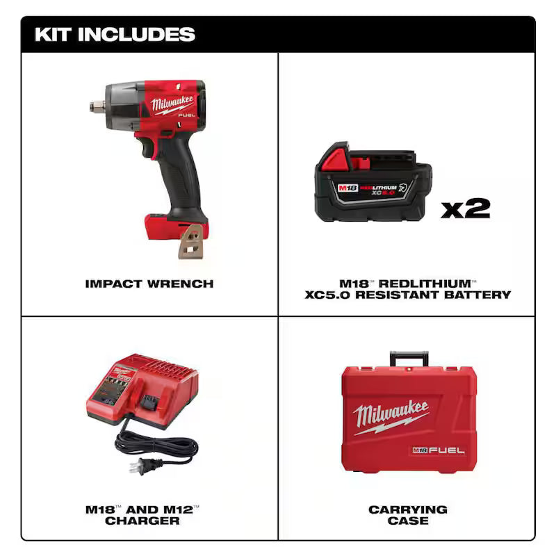 Cordless 1/2 in. Mid-Torque Impact Wrench Kit S102619