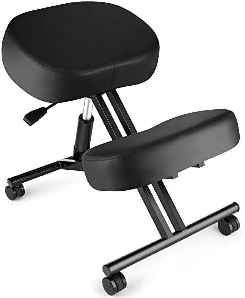 Height Adjustable Kneeling Chair with Foam Cushions and Casters P64177