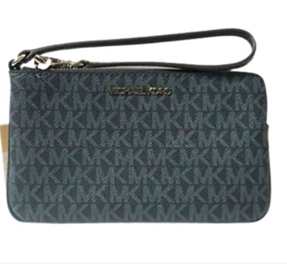Womens Large Top Zip PVC Wristlet Clutch L42772
