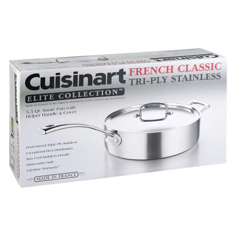 Stainless Steel Saute Pan with Cover 5.5 Quart R8112
