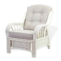 White Natural Rattan Wicker Armchair with Cushion H755